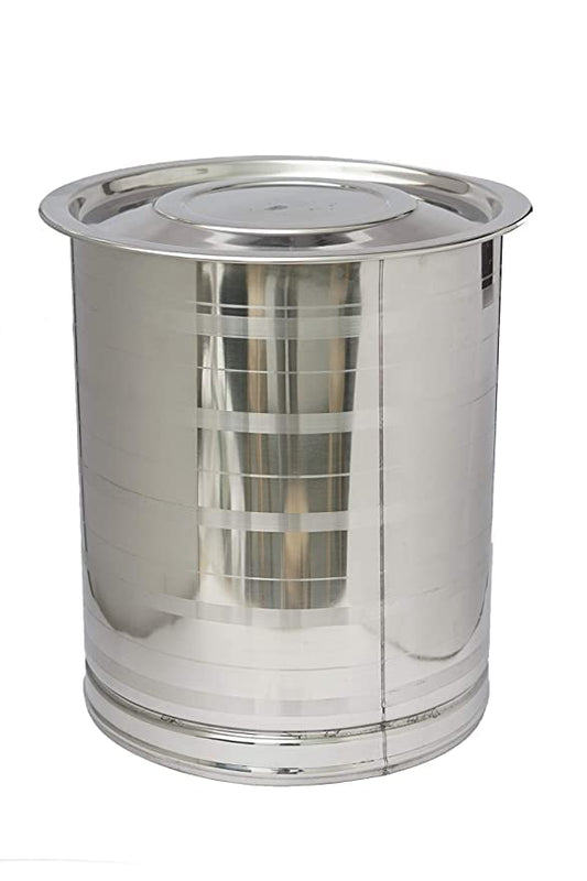 Steel Atta Tanki/Container/Box/Drum/Pawali/Tanki with Lid 14 Litre (Do not Use for Storing Water)