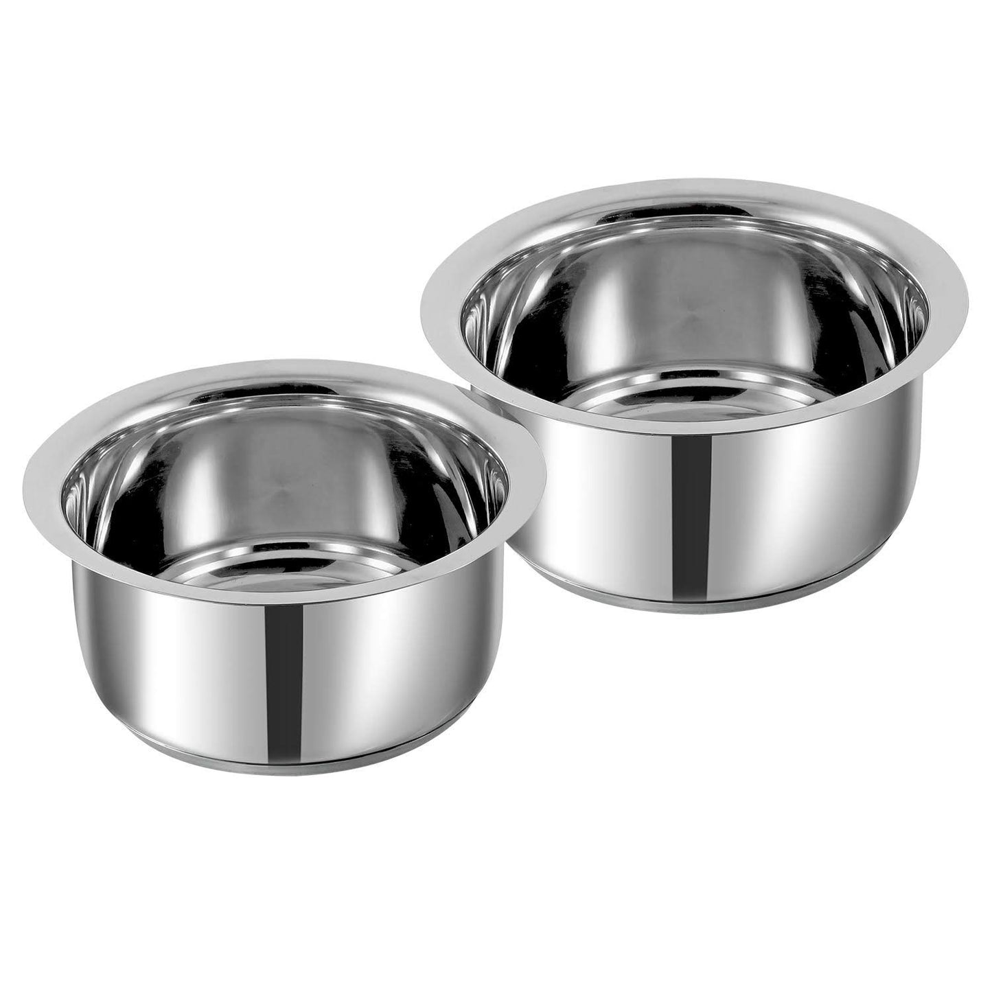 Stainless Steel Tope Set Bhagona Set with Steel Patila Set Pot Set Cooking ware Serving ware Set of 2