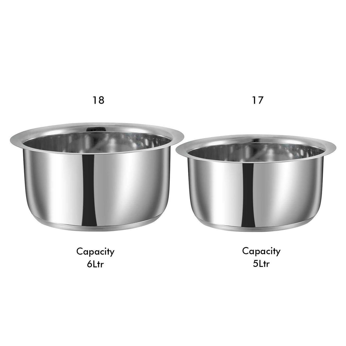 Stainless Steel Tope Set Bhagona Set with Steel Patila Set Pot Set Cooking ware Serving ware Set of 2