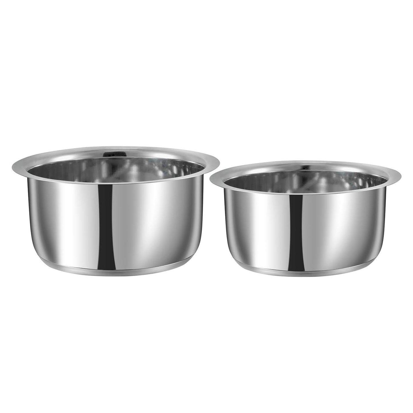 Stainless Steel Tope Set Bhagona Set with Steel Patila Set Pot Set Cooking ware Serving ware Set of 2