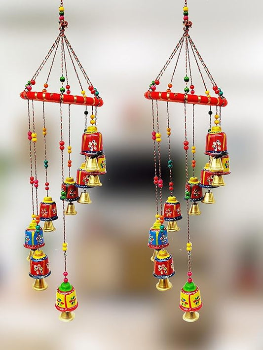 Rajasthani Door & Wall Hanging Home Decor  Balcony Decor Hanging  Home Furnishing Home Decor Items Pack of 2 Multi-Colour