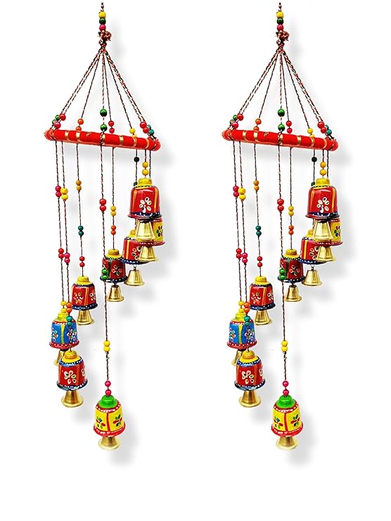 Rajasthani Door & Wall Hanging Home Decor  Balcony Decor Hanging  Home Furnishing Home Decor Items Pack of 2 Multi-Colour