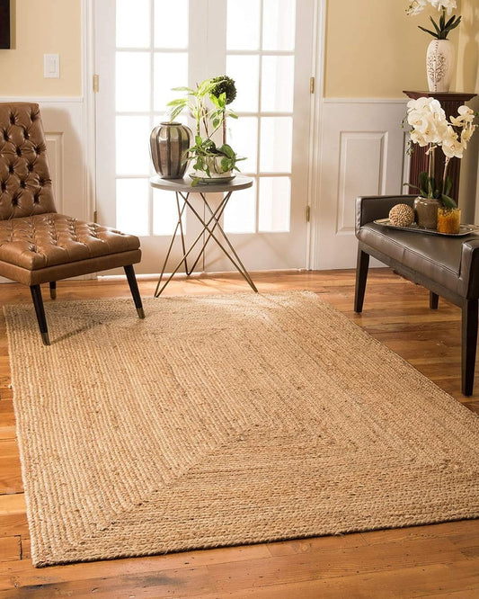Handmade Natural Jute Rugs Area Rugs Rectangle Shape Rugs for Room Rugs for Home Rugs for Hall Rugs for Dining