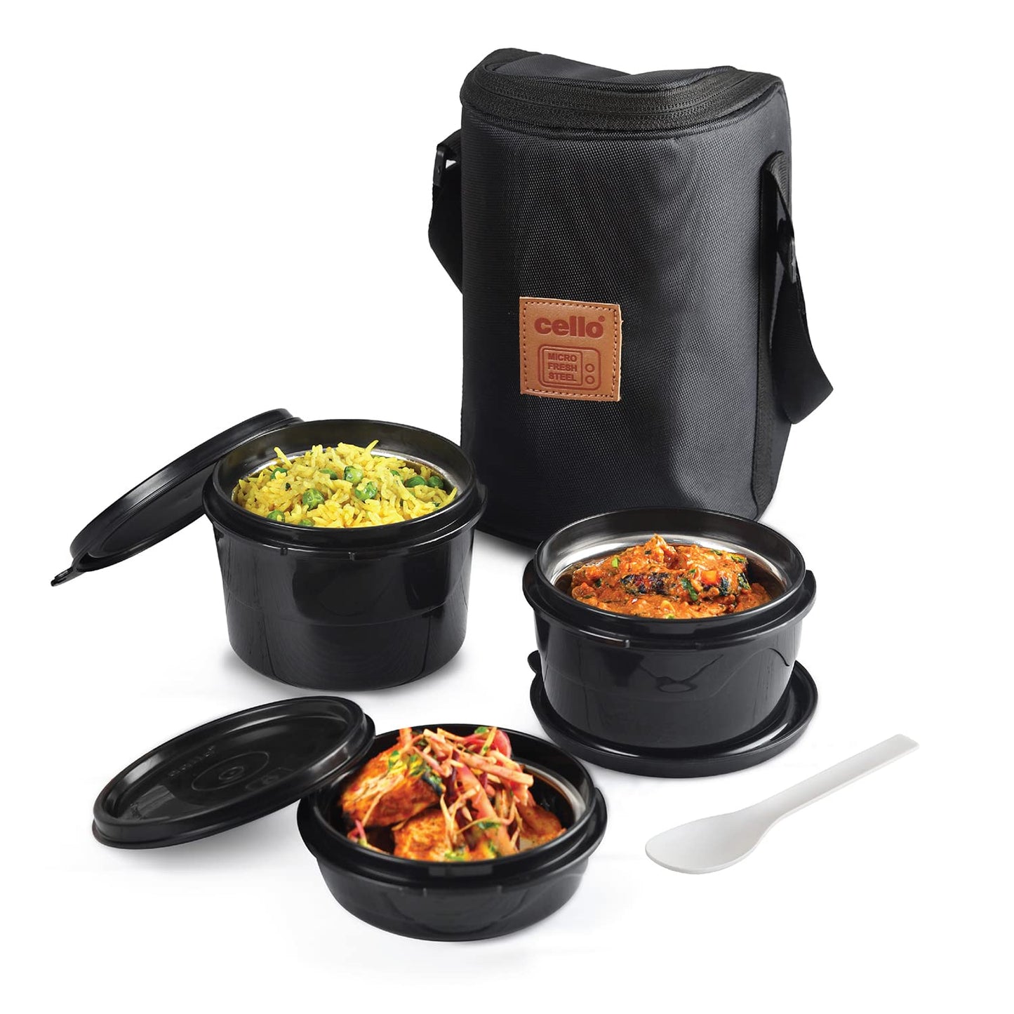CELLO Max Fresh All in One Lunch Box Set of 3 compartment