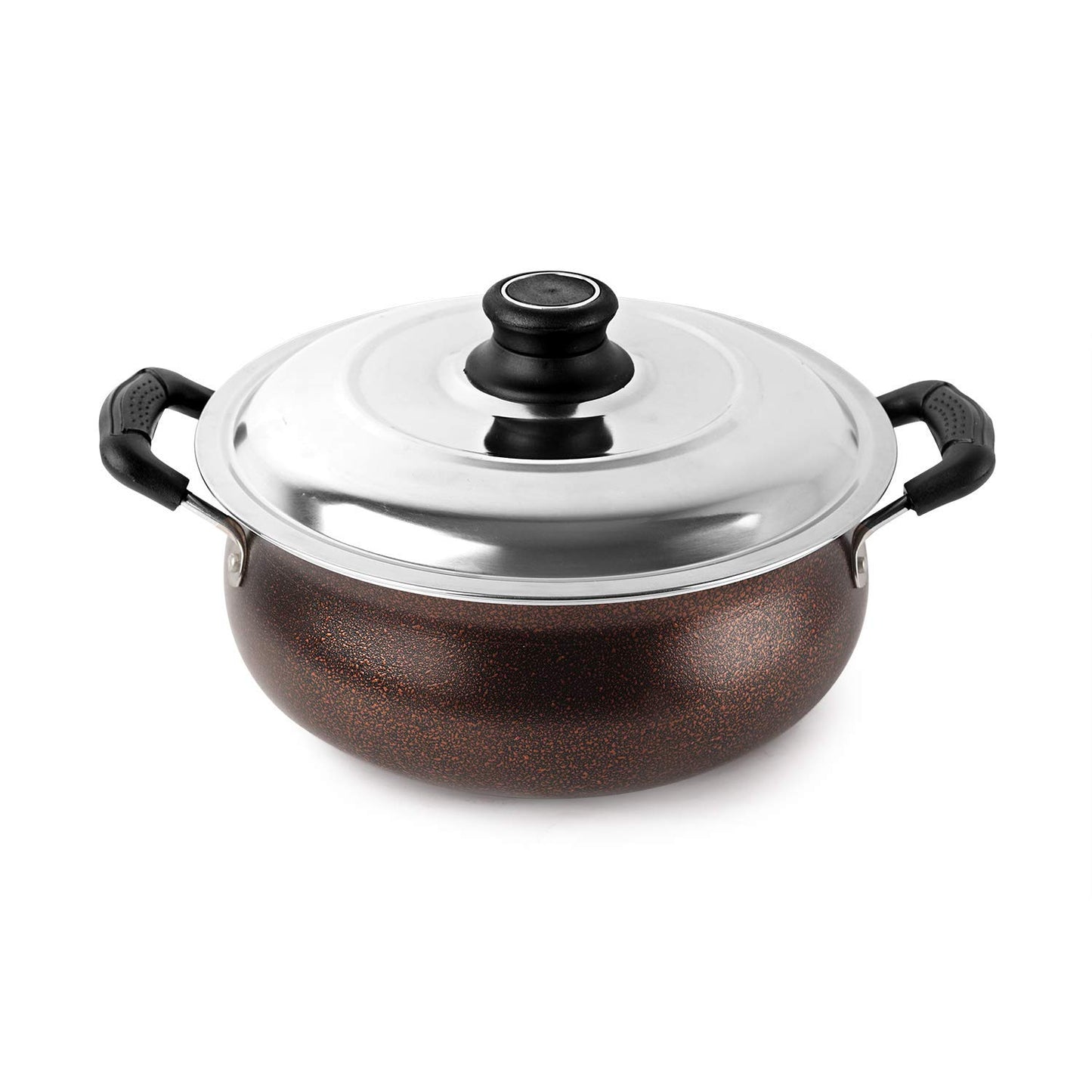 Aluminium Kadai with lid Stainless Steel Cookware Serving Ware Wok With Lid 2.5 Ltr