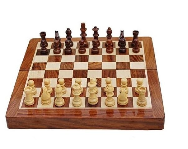 Wooden Handcrafted Foldable Magnetic Chess Board Chess Board Wooden Wooden Chess Set