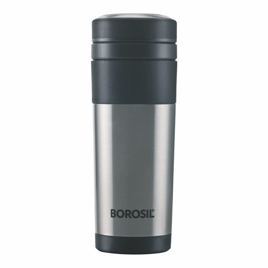 Borosil - Vacuum Insulated Hydra Travelmate Tea & Coffee Stainless Steel Travel Mug - Spill Proof - hot and Cold 350 ml