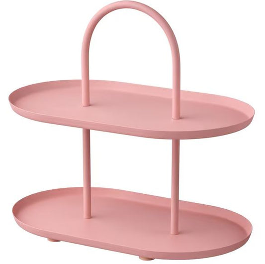 IKEA SOMMAROGA Serving stand, two tiers, pink Serving Tray Snack Platter Server ware Table Platter 1pcs