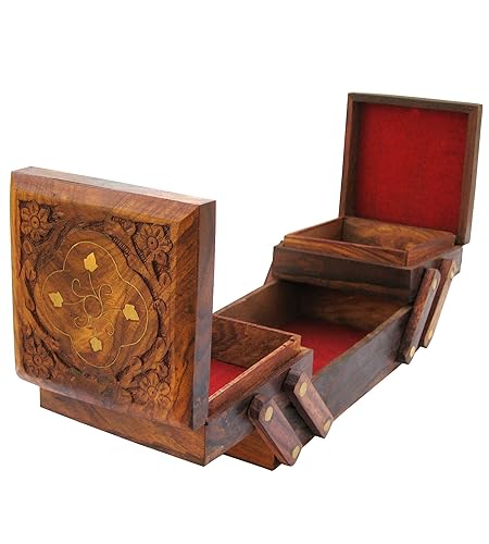 Wooden Jewellery Box Handmade Jewel Box Jewellery Organiser Box For Women Wood Box