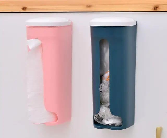 Kitchen Dispenser Grocery Bags Holder Wall Mount Storage Box Container Plastic Bag Holder and Dispenser for Plastic Bags pack of 1