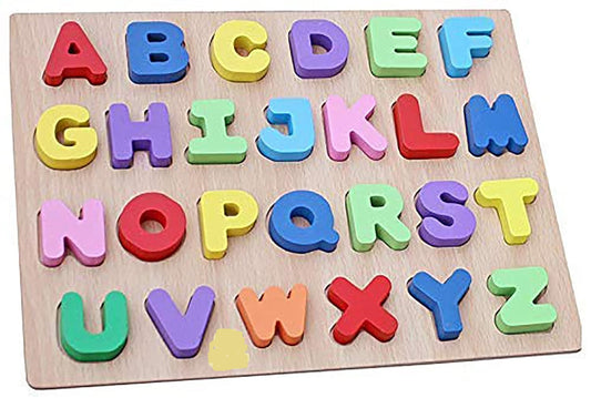 Wooden Capital Alphabets Letters Learning Educational Puzzle Toy for Kids Indoor Games Learning Games