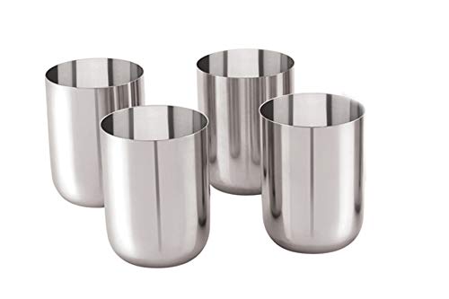 Stainless Steel Glass water glass Set  Drinking Glass  Set 400 ml Set of 6