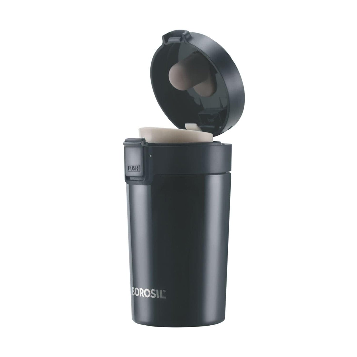 Borosil Hydra Vacuum Insulated 300 ml Coffeemate Stainless Steel Travel Mug Spill Proof