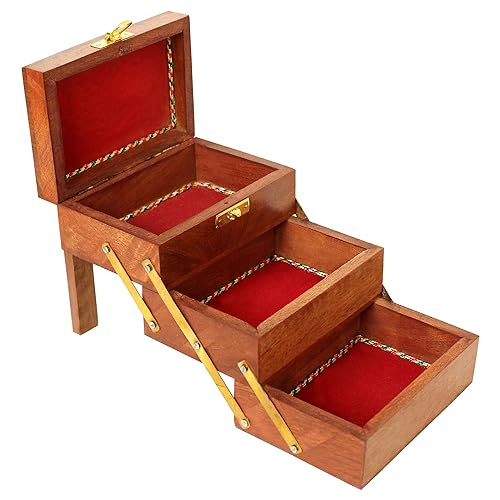 Wooden Jewellery Box Handmade Jewel Box Jewellery Organiser Box For Women Wood Box