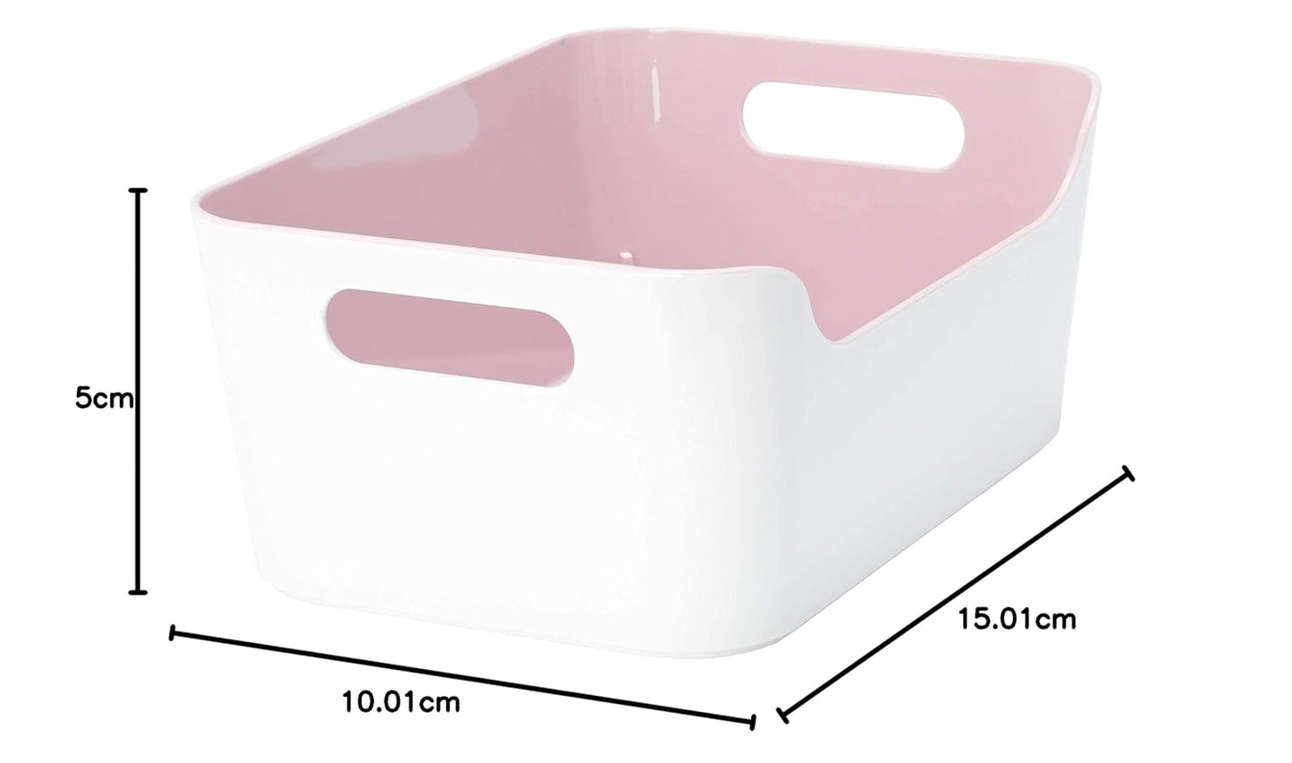 Ikea Rectangular Variera Box Light Pink 24X17 Cm Plastic Kitchen Organizer Storage Box  Storage Containers