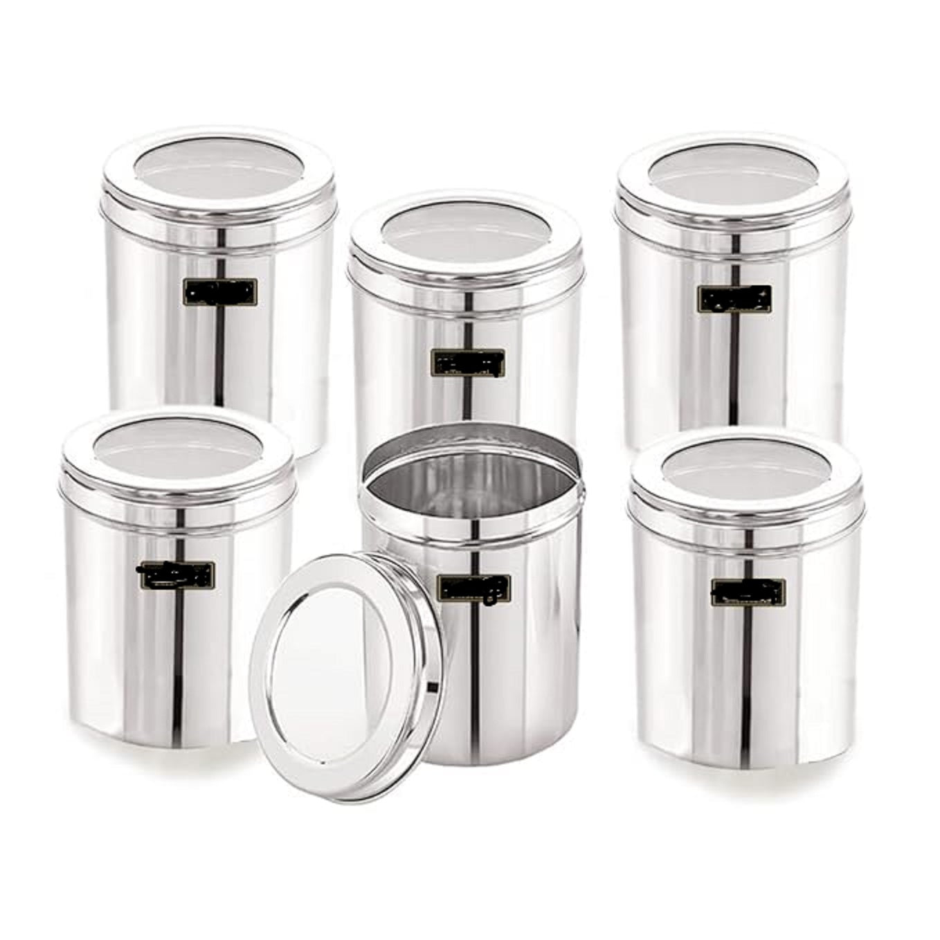 Stainless Steel Containers for kitchen with See Through Lid  Kitchen Containers Set Food Grains Capacity500gms Approx