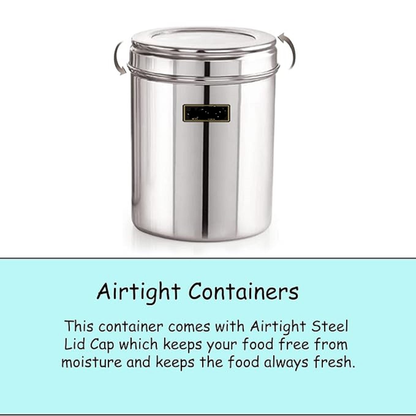 Stainless Steel Containers for kitchen with See Through Lid  Kitchen Containers Set Food Grains Capacity500gms Approx