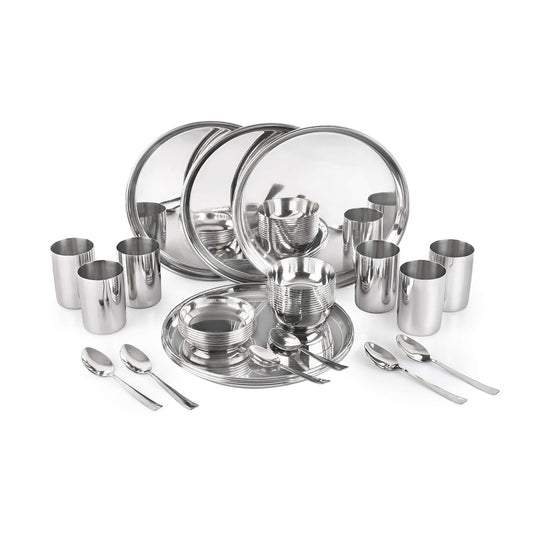 Stainless Steel Dinner Set Crockery Set Kitchen Set for Home Utensils Set of 36pcs