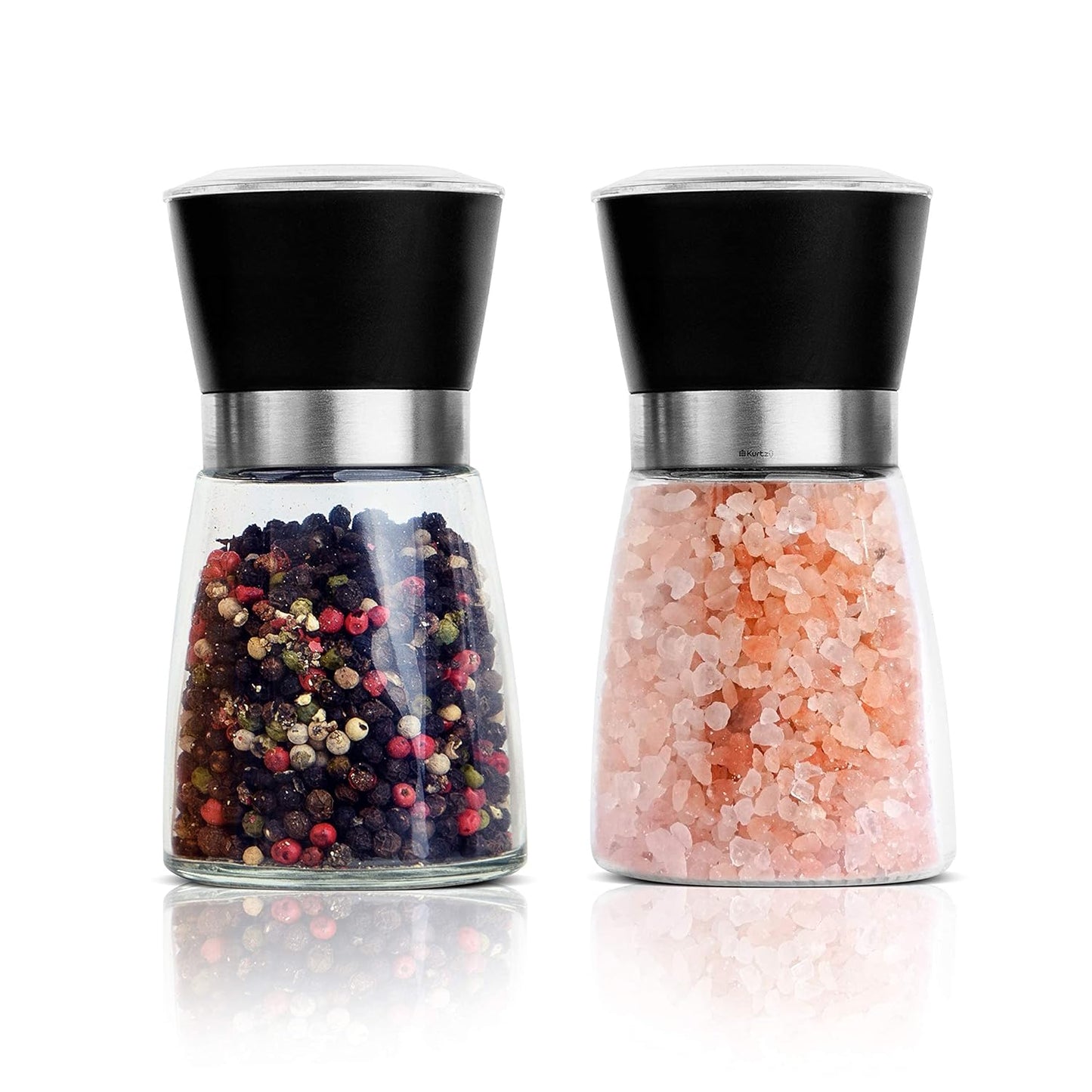 Stainless Steel Mill Shaker Salt and Pepper Grinder Crusher Shaker Set Of 2