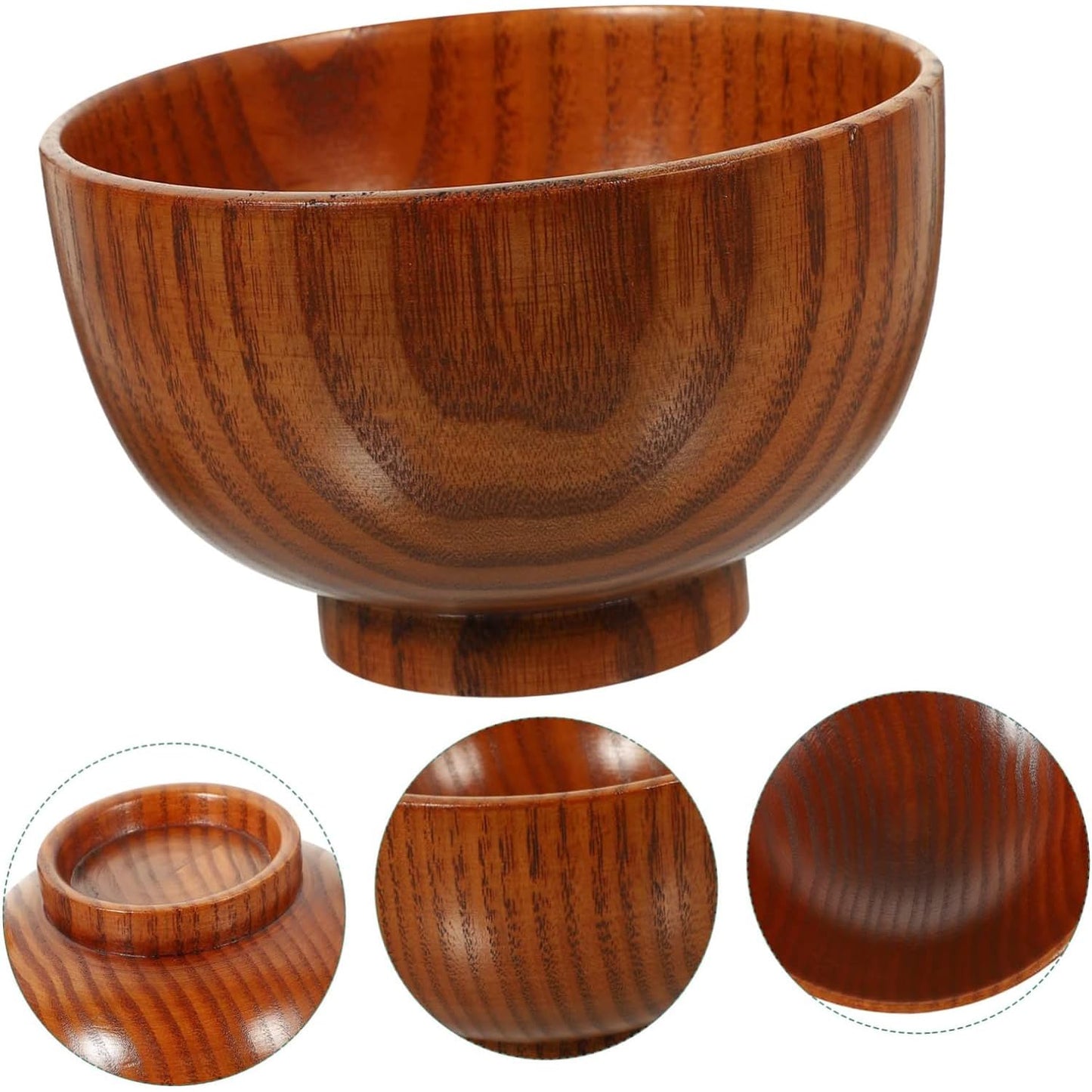 Wooden Serving Bowl Wood Salad Bow Wooden Bowl Serving Bowl Salad & Mixing Bowl Bowl For Kitchen Home & Kitchen Snack Bowl