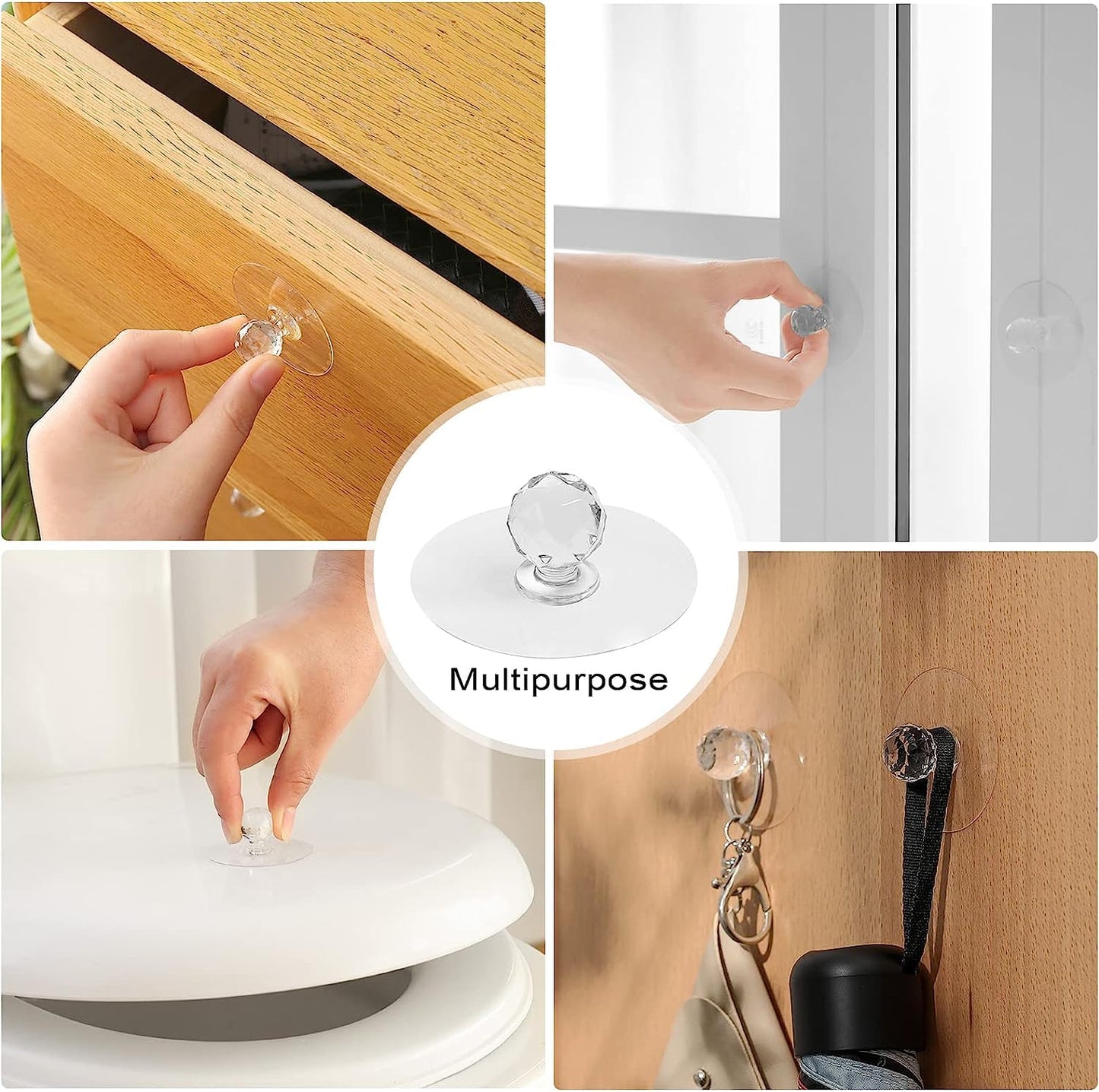Cabinet Drawer Pull Knobs Adhesive Door knobs pak of 8 doorknob