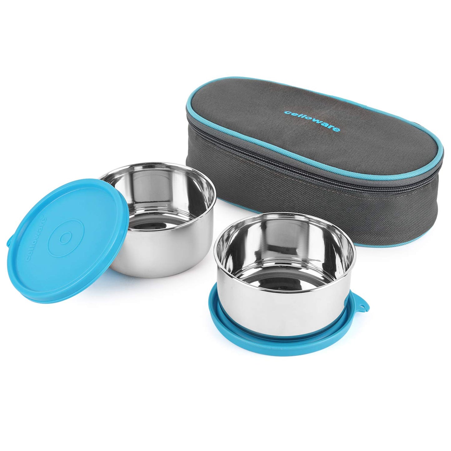 CELLO Steelox Stainless Steel Lunch Box blue