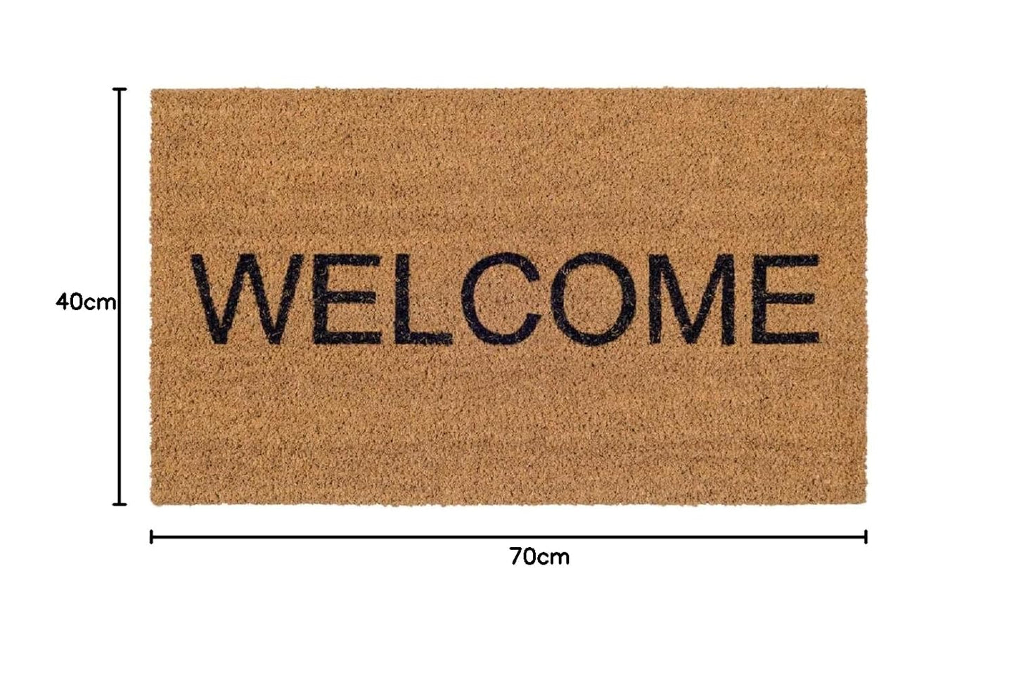 IKEA Little Loved Corner JANDERUP Door Mat, Anti Slip & Coconut Fibers, Entry Mat, Office and Home Entrance, Natural/Black (40x70 cm)