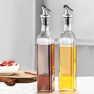 500 ml Oil Dispenser Pack of 2 Bottle Olive Oil Dispenser Vinegar Dispenser Bottle Glass Oil Dispenser  Kitchen Oil Dispenser Bottle Salad Dressing Dispenser Bottle Oil Pouring Bottle Cooking Oil Dispenser Pump Oil Dispenser Bottle