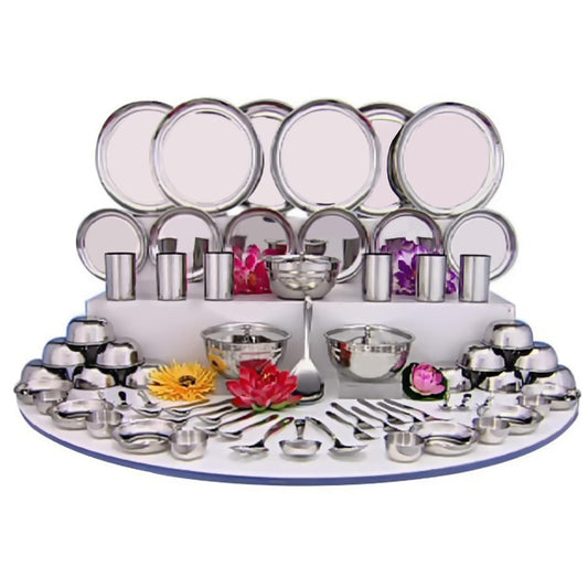 Stainless Steel Dinner Set Crockery Set Kitchen Set for Home Utensils Set of 70 pcs