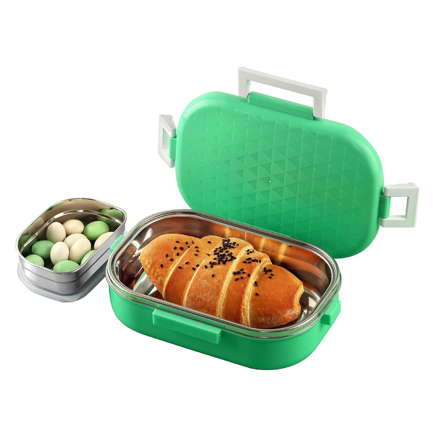 CELLO Altro Neo Lunch Box, Neo Green, 700ml | 2 Units Insulated Lunch Boxes for kids and adult both