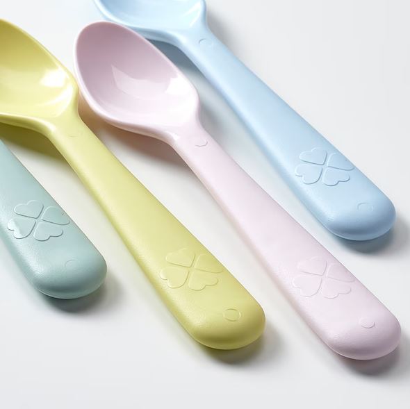 IKEA KALAS Spoon, mixed colors Teaspoon Kitchen Accessories Spoon For Baby Spoons For Kitchen Cutlery Set 4pcs