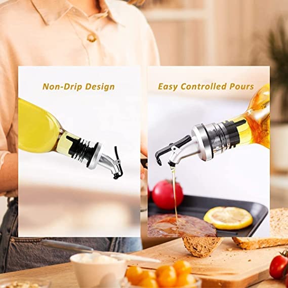 500 ml Oil Dispenser Pack of 2 Bottle Olive Oil Dispenser Vinegar Dispenser Bottle Glass Oil Dispenser  Kitchen Oil Dispenser Bottle Salad Dressing Dispenser Bottle Oil Pouring Bottle Cooking Oil Dispenser Pump Oil Dispenser Bottle