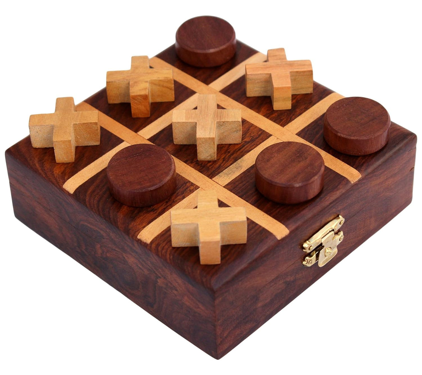 Wooden Indoor Games Tic Tac Toe Game Gifts For Kids tic-tac toe Cool Math Tic Tac Toe 4.5 x 4.5 inches