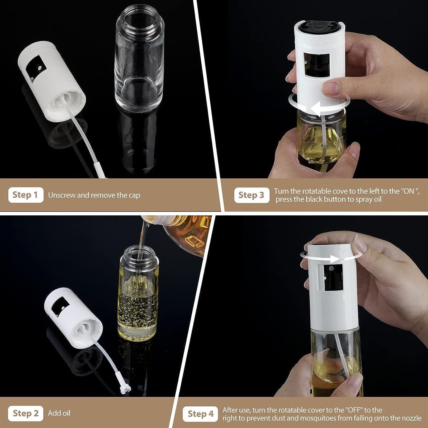 Olive Oil Sprayer 250ml Mister Oil Spray Bottle Air Fryer Oil Sprayer Cooking Oil Sprayer Olive Oil Sprayer Oil Mister Kitchen Oil Sprayer Oil Spray Bottle Pump Oil Sprayer Refillable Oil Sprayer Fine Mist Oil Sprayer Stainless Steel Oil Sprayer